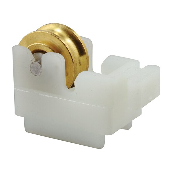 5/8 in., White Plastic with Steel Ball Bearing Roller Assembly (1 Pair)